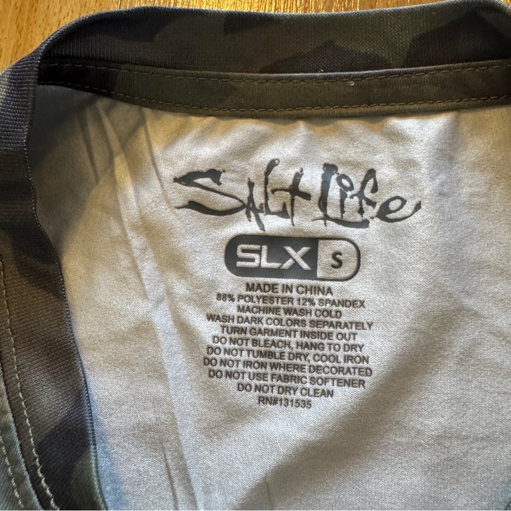 Salt Life Long Sleeve SLX Tee Rogue Army Camo Fishing Shirt- Men’s Small - Picture 4 of 9